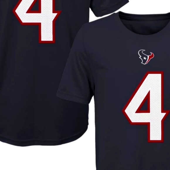 NFL Nike team apparel short sleeve standard fit Houston Texas quarterback Tee - Picture 1 of 9